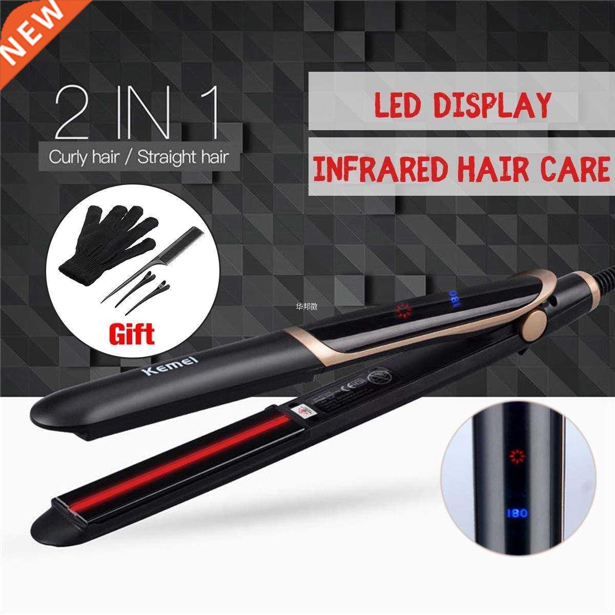 2 in1 Professional Hair Straightener Curler Hair Flat Iron N