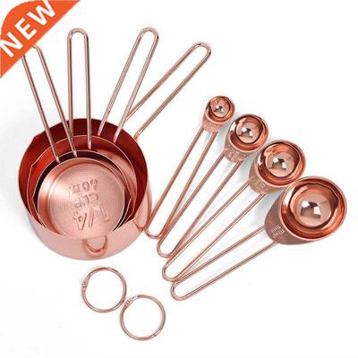 Rose gold Stainless Steel Measuring Cups and Spoons set of 8