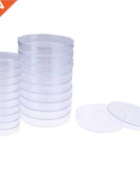 10Pcs Polystene Sterile Petri Bacteria Dish Laboratory Me