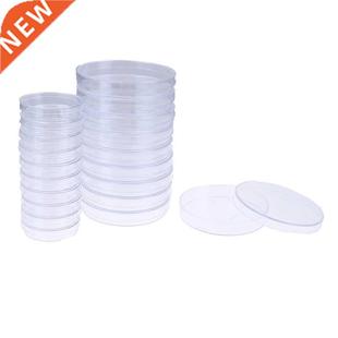 10Pcs Polystene Sterile Petri Bacteria Dish Laboratory Me