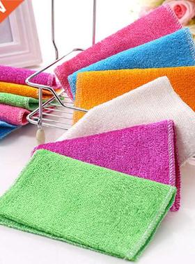 Kitchen Anti-grease Dishcloth Wiping Rag Bamboo Fiber Towel