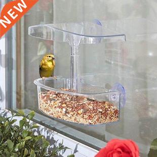 Bird Feeder Transparent Window Viewing Bird Feeders Tray
