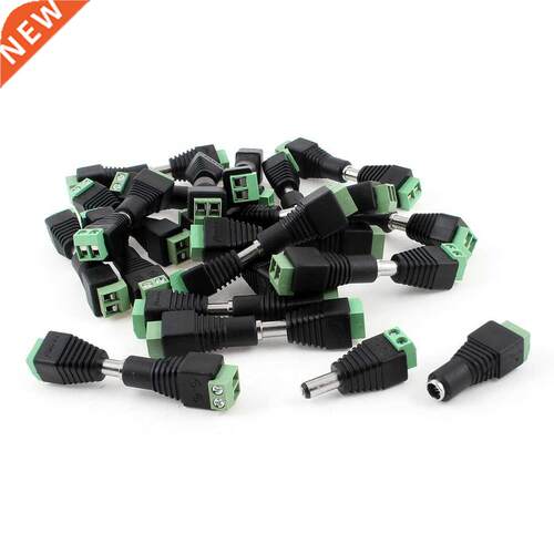 40 Pcs DC Power Cable Female Male Plug Connector 5.5mm x 2.1