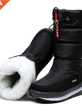 Women Snow Boots Platform Winter Boots Thick Plush Waterproo