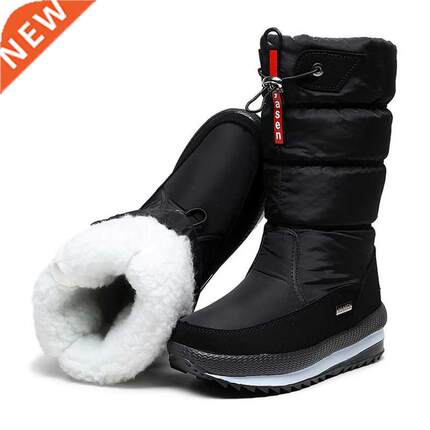 Women Snow Boots Platform Winter Boots Thick Plush Waterproo