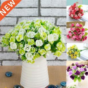 21 Diamond Roses Pink Artificial Flowers Bouquet High