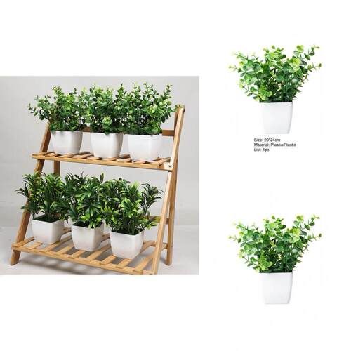Fake Plant Decor Plastic Pot Plant Ornament Real Touch