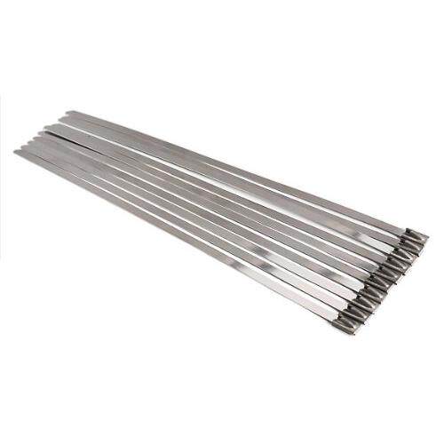 100pcs Locking Cable Zip Ties Silver (4.6x300mm)