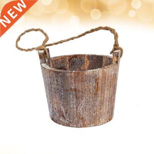 Planter Hanging Plant Pot Wooden Barrel Planters Succulent