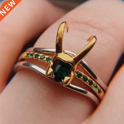 Loki Ring 925 Silver Gold-plated 3PCS/Set Ring Men Jewelry G