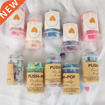 1pc Round Push Pop Confettis Container Confetti Poppers Wedd