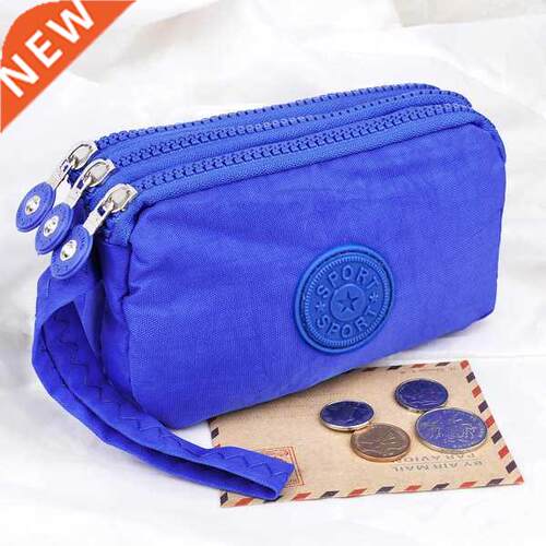 3 Zippers Lady Purses Women Wallets Brand Clutch Coin Purse