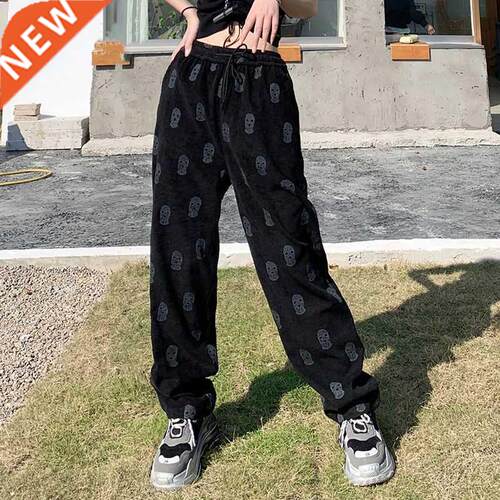Corduroy pants women's spring and summer 2021 thin national