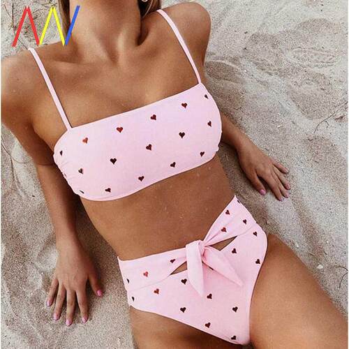 Sexy high waist Women Bikini Set Swimsuit Push-up Swimwear