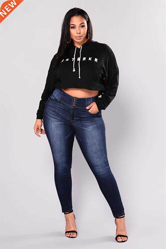 2021 Fashion elastic plus size women jeans ladies pants 女裤