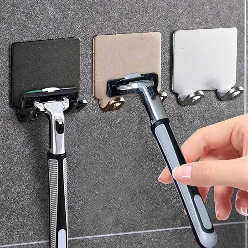3pcs Punch Free Razor Holder Men Shavng Razor Shelf Rack
