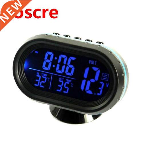 Digital Car LCD Clock Voltmeter Thermometer Battery Voltage