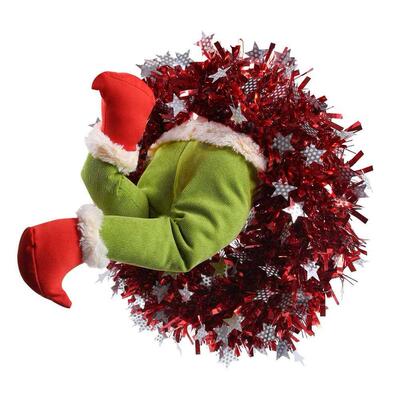 Linen Christmas Thief Burlap Stealer Design Garlands