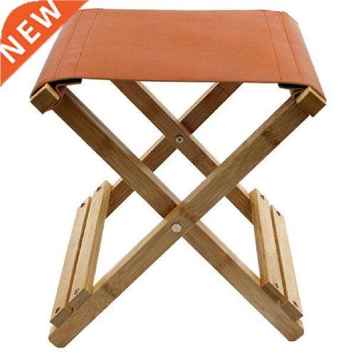 Wooden Leather Folding Chairs Outdoor Folding Portable