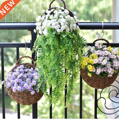 Flower Planter Wall Hanging Wicker Rattam Basket Garden Vine