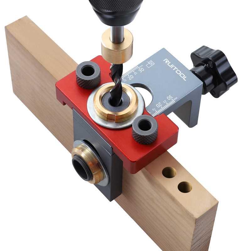 Drill Locator 3in1 Adjustable Doweling Jig Woodworking Hole