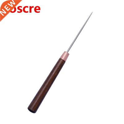 Wood Handle Drillable Awl Round Solid Tool Leather Craft Awl