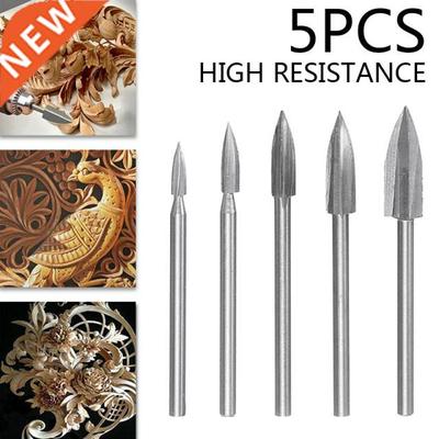 5Pcs Wood Carving and Engraving Drill Bits Extractor Easily