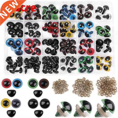 260Pcs colorful Plastic Doll Eyes and Noses Safety Eyes Need