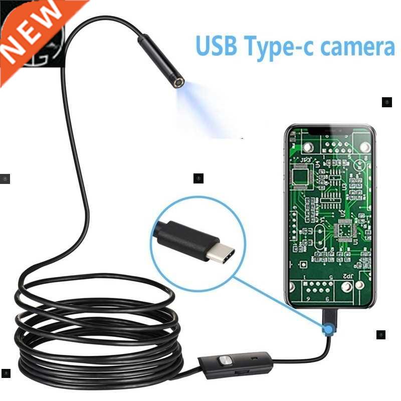 USB Snake Inspection Camera HD Type C Cameras Flexible Cable