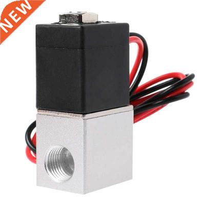 1/4" DC 12V 2 Way Normally Closed Pneumatic Aluminu