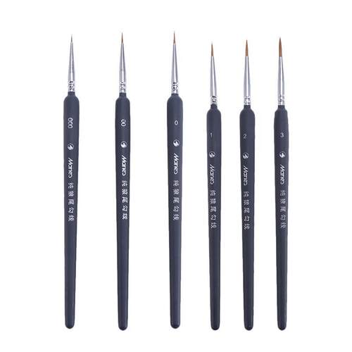 *6pcs Weasel Hair Paint Brushes Water Color Paintbrush Line