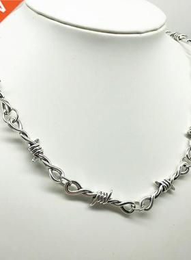 Smll wire Brmbles Iron Unisex Choker Necklce Women Hip-ho