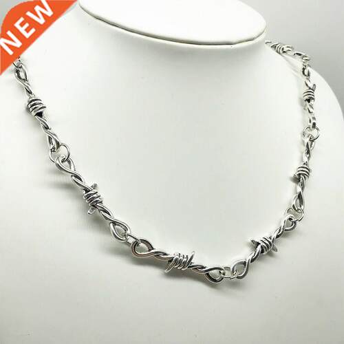 Smll wire Brmbles Iron Unisex Choker Necklce Women Hip-ho