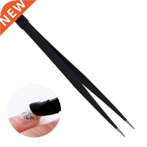 Stainless Steel Dual Head Nail Art Nippers Tweezers Clip