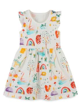 Jumping Meters New rival Girls Dresses Ctoon Print Cute