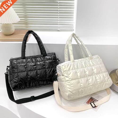 Winter Warm Down Women's Shoulder Bag Nylon Waterproof Quilt