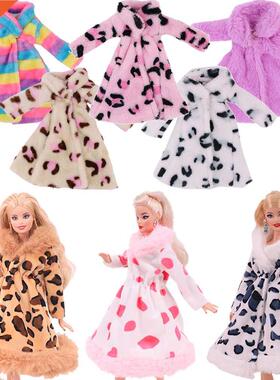 Barbies Dress 2 Pcs/Set (Free Shipping)=1 Plush Coat + 1 Hig