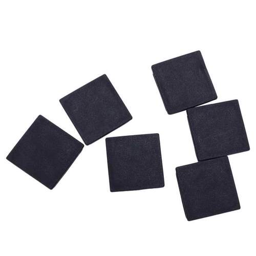 6 pcs Black Closure End Caps Square Tubing Tube Foot Cover