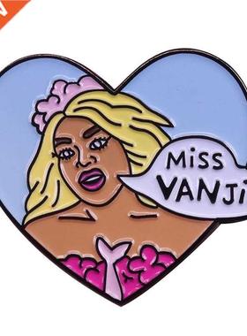Miss Vanjie pin RuPaul's Drag Race brooch drag queen badge