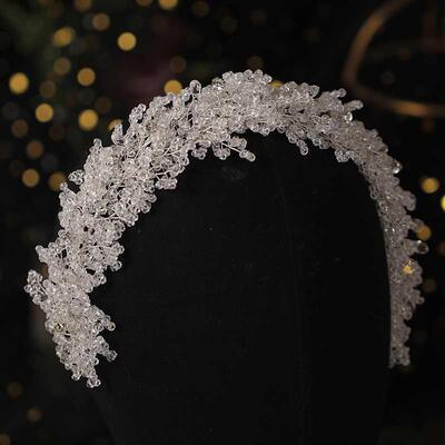 Bridal Vintage Silver Full Crystal Big Hair band Bridal Shin