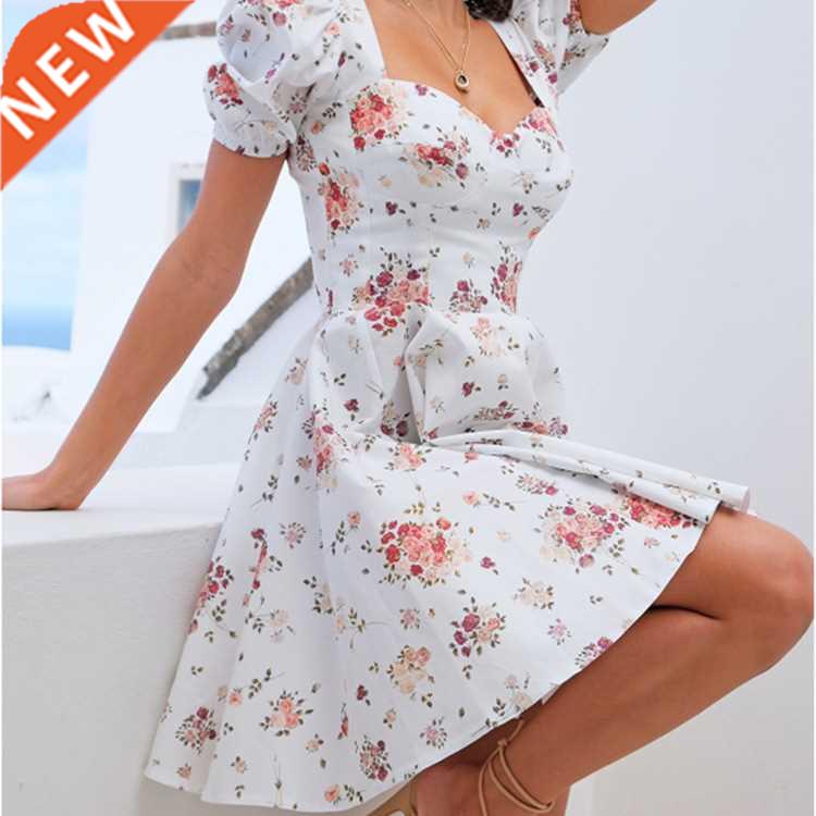 summer women dresses casual flora ladies retro skirt女连衣裙图片