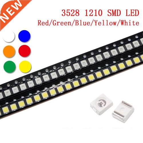 100pcs Super Bright 528 1210 SMD LED Red/Green/Blue/Yellow/