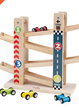 Kidus Ramp Race Track Wooden Racing Cars Race Cars Toy Gift