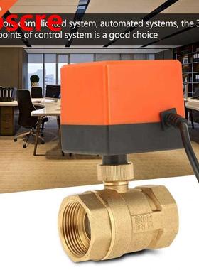 Water Controlling Valve 2-Way 3-Wire AC 220V Motorized Ball