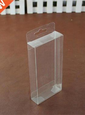 Flat Clear PVC Packaging Box with Hanger Hook Clear PVC Box