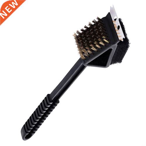1PC 3-in-1 Stain Steel Bristle BBQ Brush Grill Accessories S