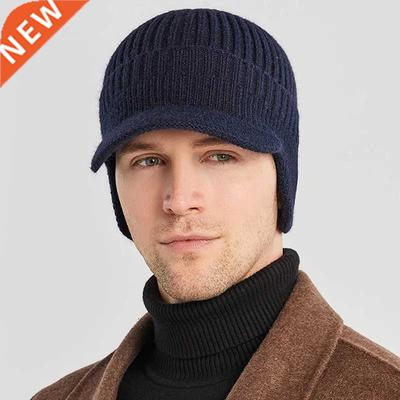 Brand Men Winter Knitted Hat Outdoor Cycling Ear Protection