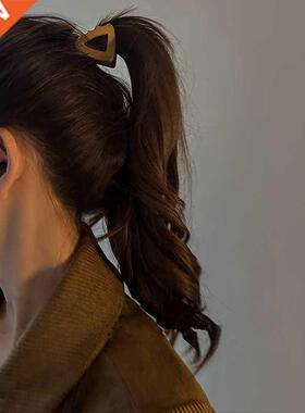 Milk coffee triangle hairpin female net red 2022 new high po