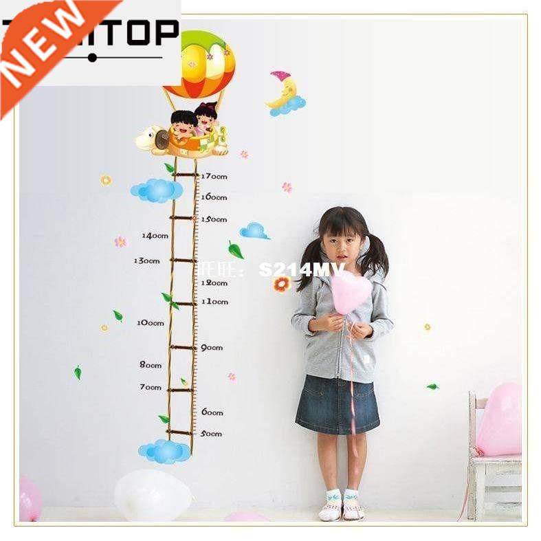 Fire Balloon PVC Wall Stickers Growth Chart Height Measure F