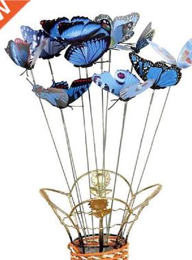 New 10Pcs/Set Simulation Butterfly Stick Outdoor Garden